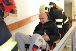 Cvičenie príslušníkov okresného riaditeľstva hasičského a záchranného zboru v CSS - Juh