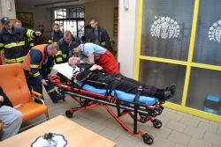 Cvičenie príslušníkov okresného riaditeľstva hasičského a záchranného zboru v CSS - Juh