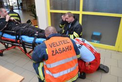 Cvičenie príslušníkov okresného riaditeľstva hasičského a záchranného zboru v CSS - Juh